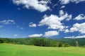 Landscape, view of green rolling fields Royalty Free Stock Photo