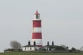 Landscape view of Happisburgh Lighthouse in Happisburgh on the North Norfolk coast is the only independently operated lighthouse i Royalty Free Stock Photo