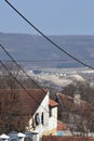 Landscape and view from the hill on the construction of a bypass around Belgrade Royalty Free Stock Photo