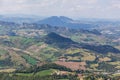Landscape view of hills in Emilia Romagna, Italy Royalty Free Stock Photo