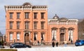 Landscape view of the historic Canfield Casino main building and east wing. Located in