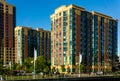 Landscape view of the Hudson Park North, luxury apartments located on the Yonkers waterfront Royalty Free Stock Photo