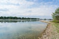 Landscape view of Idroscale lake park Royalty Free Stock Photo
