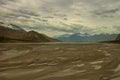 landscape view of the Indus river flowing through Katpana cold desert in Skardu, Royalty Free Stock Photo