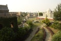 Landscape view inside seven wonder enclave at eco park kolkata