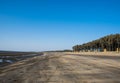Landscape view of Jampore beach of Moti Daman situated in Daman, India Royalty Free Stock Photo