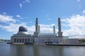 Landscape view of Kota Kinabalu City Mosque Royalty Free Stock Photo