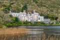 Landscape view with Kylemore Abbey Old Church famous Irish landmark Galway Ireland Royalty Free Stock Photo