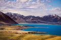 Landscape view of lakes and mountains, Lake Tekapo, New Zealand Royalty Free Stock Photo