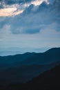 Landscape view and layers mountain at rural area chiangmai. Royalty Free Stock Photo