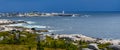 Glacial Erratics and the Lighthouse Royalty Free Stock Photo