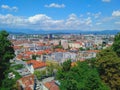 Ljubljana, Slovenia - city view from above