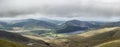 Landscape view of Llyn Cwellyn and Moel Cynghorion in Snowdonia