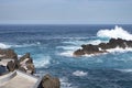 Landscape view of Madeira island wonderful coast in Porto Moniz Royalty Free Stock Photo
