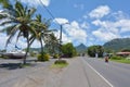 Landscape view of the main road that lead s to Avarua town Raro Royalty Free Stock Photo