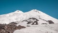 Landscape view of Mount Elbrus in Caucasus, Russia.