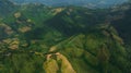 landscape view mountain green valley and agriculral plantation for background abstract Royalty Free Stock Photo