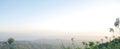 Landscape view mountain high on blue sky at north THAILAND.Holiday travel wildlife.Panorama scene nature forest morning view high