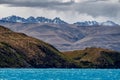 Landscape view of mountain range at Lake Tekapo, New Zealand Royalty Free Stock Photo