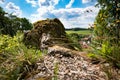 Landscape view from mountain in spring