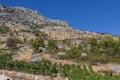 Landscape view from mountains above Ivan Dolac on Hvar island