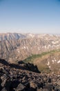 Landscape view of mountains ranges from the top of Quandary Peak in Colorado.