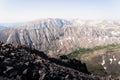 Landscape view of mountains ranges from the top of Quandary Peak in Colorado. Royalty Free Stock Photo