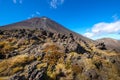 Landscape view of Mt Ngauruhoe in Tongariro National park, New Zealand Royalty Free Stock Photo