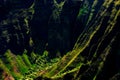 Landscape view of Na Pali coastline cliffs in dramatic style, Kauai, Hawaii Royalty Free Stock Photo