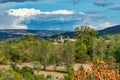 Landscape view near Balazuc in France, Ardeche district Royalty Free Stock Photo