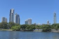 Landscape view of Nerang river against Surfers Paradise skyline Queensland Australia Royalty Free Stock Photo