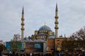 Landscape view of the New Valide Sultan Mosque. Turkey. Royalty Free Stock Photo