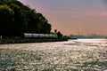 Landscape view of New York City from the Hudson River