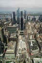 Landscape view of the New York cityscape with the Empire States building view