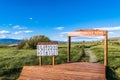 Landscape view from the Nimez lagoon in Calafate, in Patagonia, Argentina. Royalty Free Stock Photo