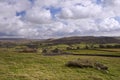 Landscape view from Norber Erratics towards Wharfe Dale in Yorkshire Dales National Park Royalty Free Stock Photo