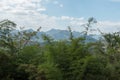 Landscape view from the notorious Burma to Thailand death railway, where thousands of Allied POWs died during World War 2 Royalty Free Stock Photo