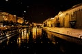 Landscape view of Otaru canals Royalty Free Stock Photo