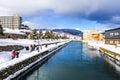 Landscape view of Otaru canals Royalty Free Stock Photo