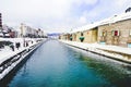 Landscape view of Otaru canals Royalty Free Stock Photo