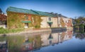 Landscape view of Otaru canals and warehouse at night in Hokkaido Japan