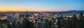 Landscape view over spokane city washington at sunset Royalty Free Stock Photo