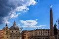 Landscape view of Pantheon, former roman temple and catholic church since 609 AD, Rome