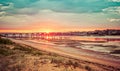 Landscape view of Phillip Island Bridge at sunrise. Victoria, Au Royalty Free Stock Photo