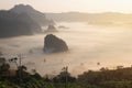 Landscape view of Phu langka lang ka mountain in morning time Royalty Free Stock Photo