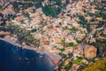 Landscape view of picteresque Positano town and Amalfi coast, Italy