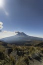 landscape view, Popocatepetl volcano, Mexico Royalty Free Stock Photo