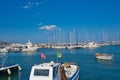 Landscape view of the port of Manfredonia, Foggia, Gargano, Italy