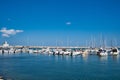Landscape view of the port of Manfredonia, Foggia, Gargano, Italy