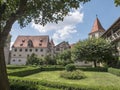 Landscape view of a portion of Harburg Castle. Royalty Free Stock Photo